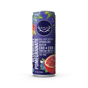 Wyld Blueberry Pomegranate CBD:CBN Sparkling Water — CBD-Only