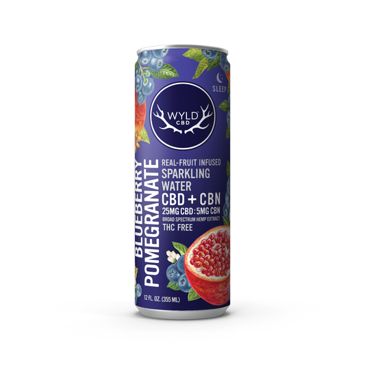 Wyld Blueberry Pomegranate CBD:CBN Sparkling Water — CBD-Only