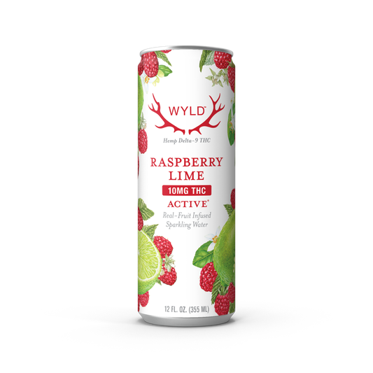Wyld Raspberry Lime THC Sparkling Water — Active