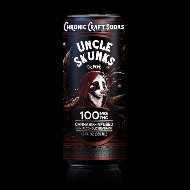 Uncle Skunks Dr Pepe 100mg Chronic Craft Soda (12oz)