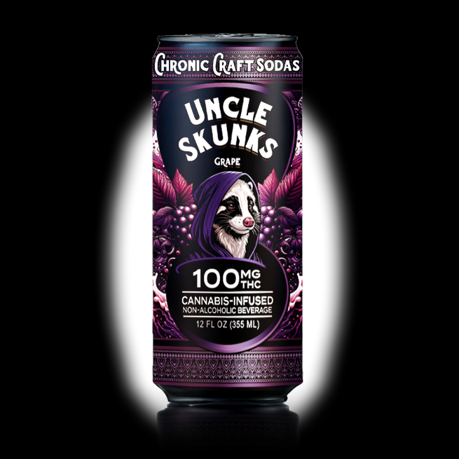 Uncle Skunks Grape 100mg Chronic Craft Soda (12oz) (2)