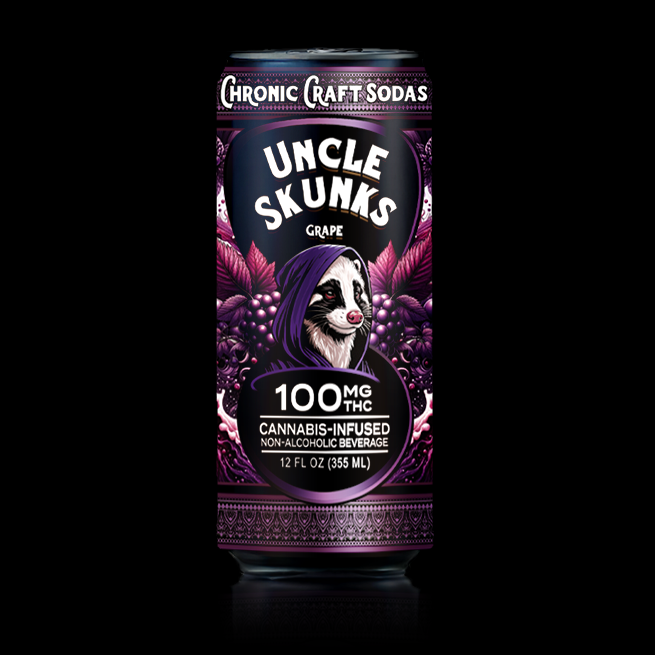 Uncle Skunks Grape 100mg Chronic Craft Soda (12oz)