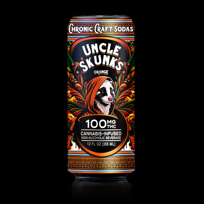 Uncle Skunks Orange 100mg Chronic Craft Soda (12oz)