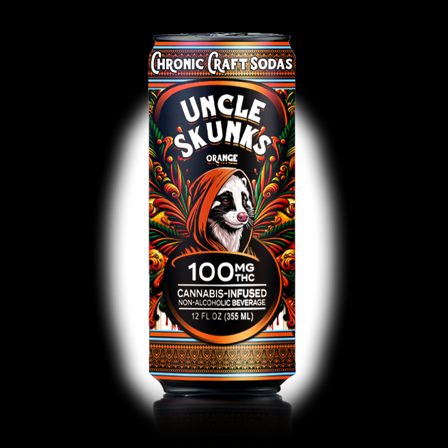 Uncle Skunks Orange 100mg Chronic Craft Soda (12oz) (2)
