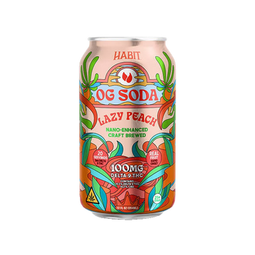 Habit Delta 9 THC OG Soda – 100mg – Lazy Peach