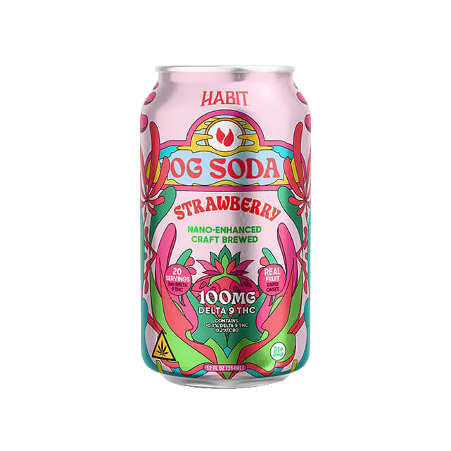 Habit Delta 9 THC OG Soda – 100MG – Strawberry
