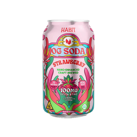 Habit Delta 9 THC OG Soda – 100MG – Strawberry