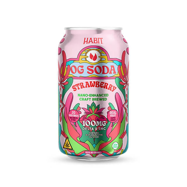 Habit Delta 9 THC OG Soda – 100MG – Strawberry