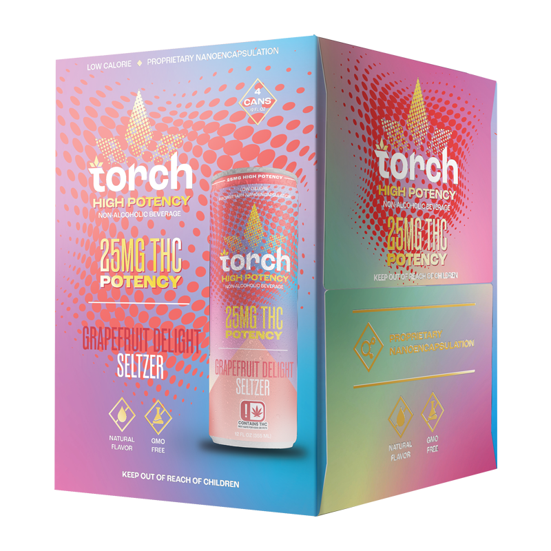 Torch Grapefruit Delight High Potency 25mg THC Seltzer (3)