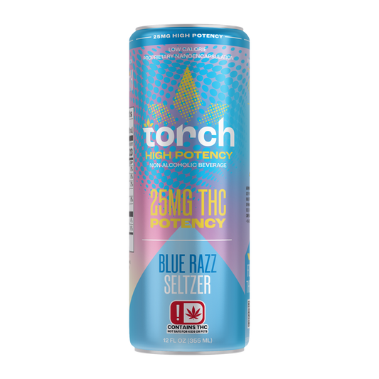 Torch Blue Razz High Potency 25mg THC Seltzer (2)