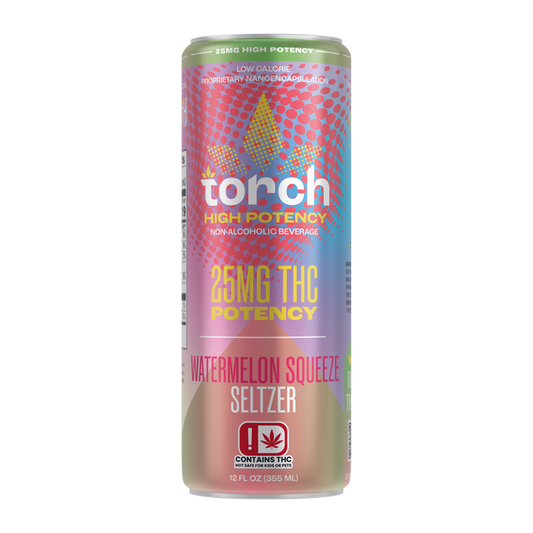 Torch Watermelon Squeeze High Potency 25mg THC Seltzer (2)