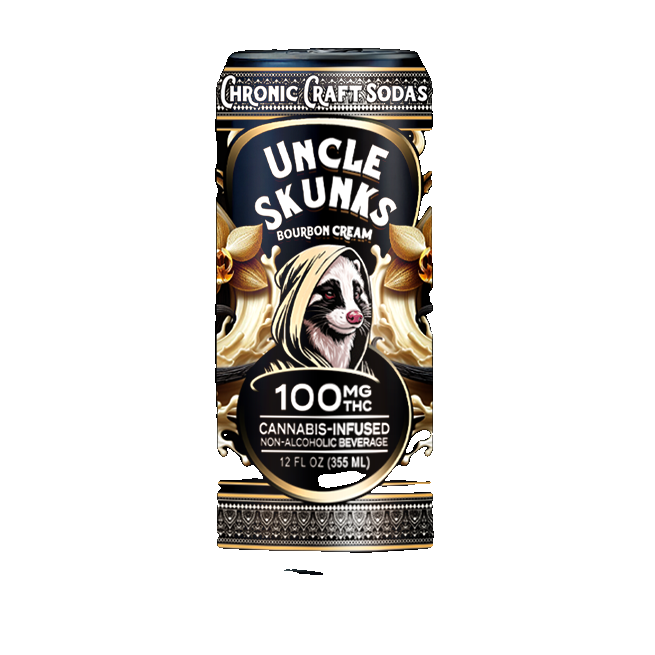 Uncle Skunks Bourbon Cream 100mg Chronic Craft Soda (12oz)