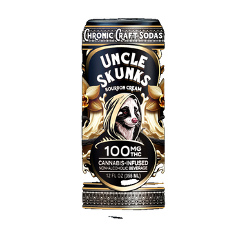 Uncle Skunks Bourbon Cream 100mg Chronic Craft Soda (12oz)