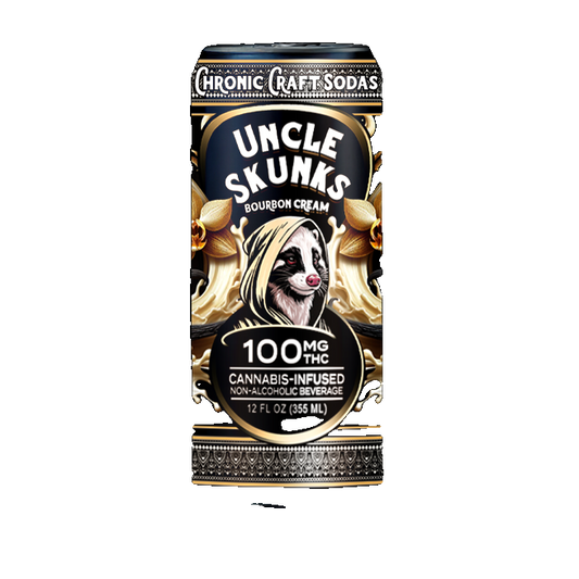 Uncle Skunks Bourbon Cream 100mg Chronic Craft Soda (12oz)
