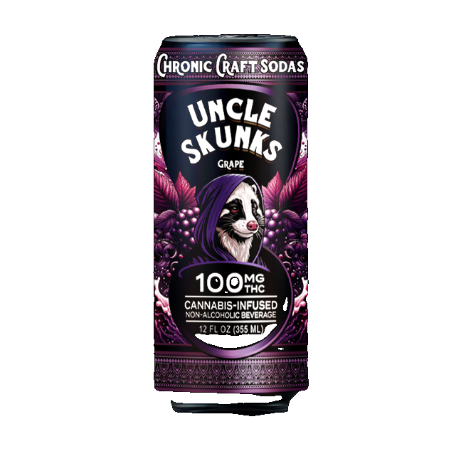 Uncle Skunks Grape 100mg Chronic Craft Soda (12oz)
